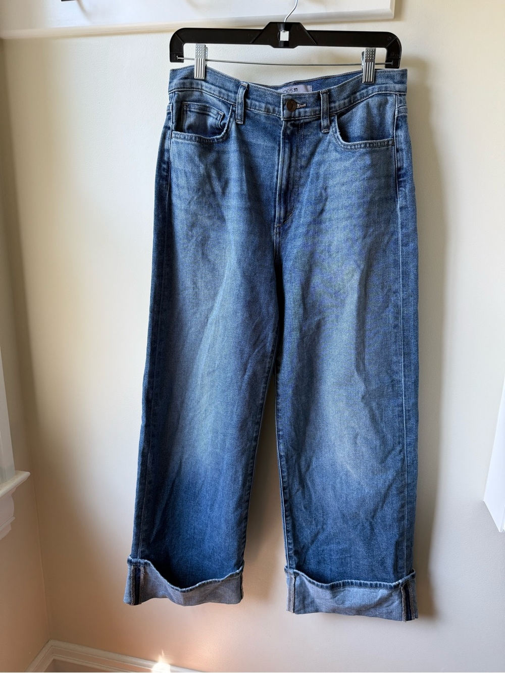 JOES JEANS Cuffed High Waist Wide Leg Denim Ankle Baggy Blue Casual Grunge 30